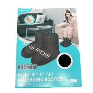 Health Touch Memory Foam Massaging Booties Black Women’s Size Small 6/8 New
